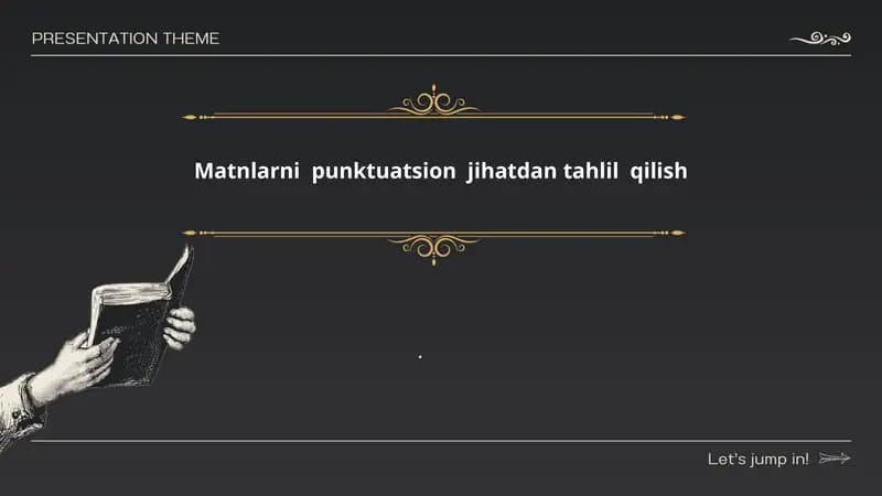 Matnlarni punktuatsion jihatdan tahlil qilish