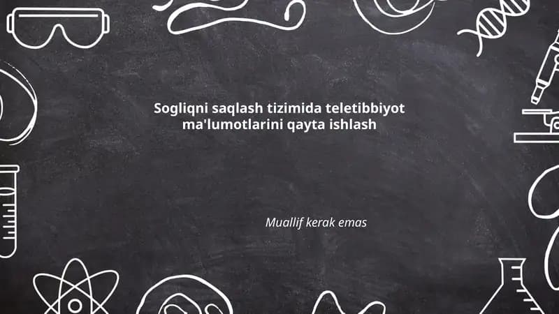 Teletibbiyot ma'lumotlarini qayta ishlash