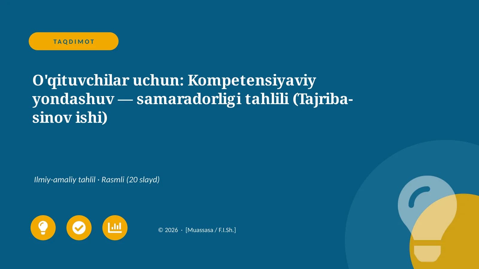 O'qituvchilar uchun: Kompetensiyaviy yondashuv — samaradorligi tahlili (Tajriba-sinov ishi)