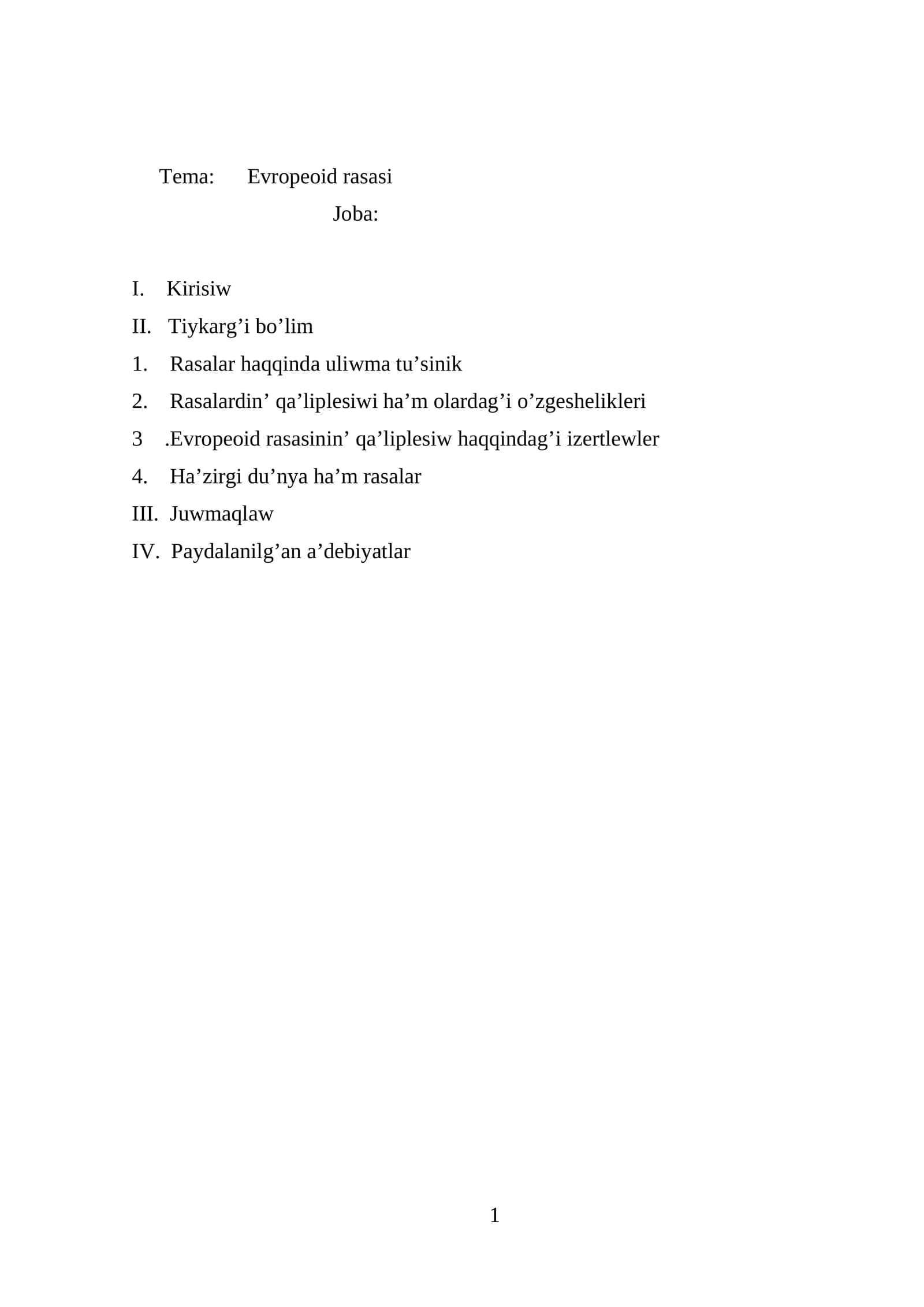 Evropeoid rasasi