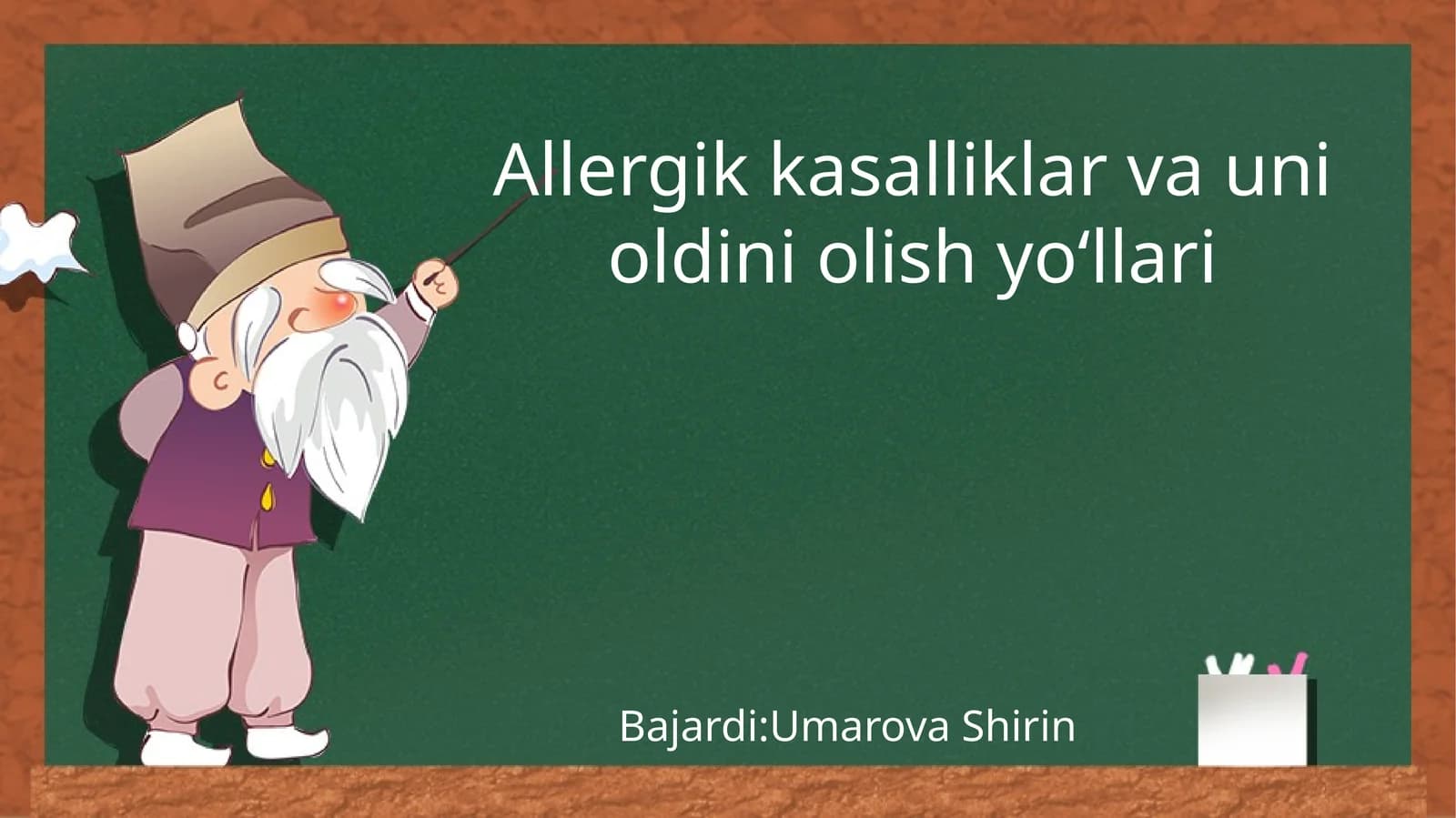 Allergik kasalliklar va uni oldini olish yo‘llari