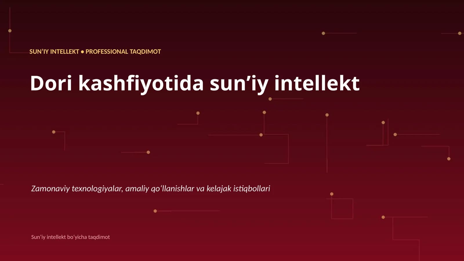 SUNʼIY INTELLEKT • PROFESSIONAL TAQDIMOT