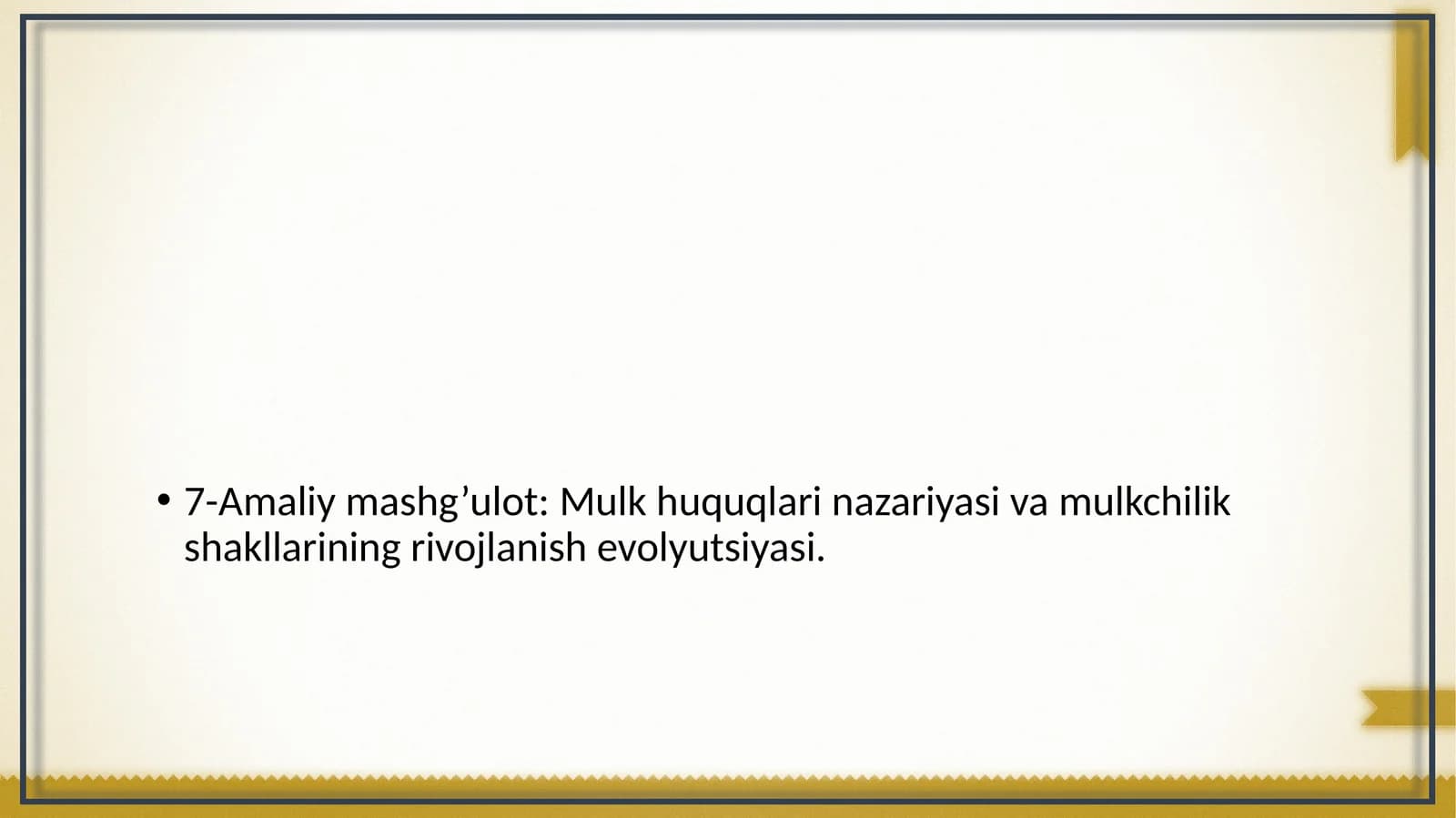 Mulk huquqlari nazariyasi va mulkchilik shakllarining rivojlanish evolyutsiyasi