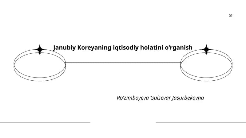 Janubiy Koreyaning iqtisodiy holatini o'rganish