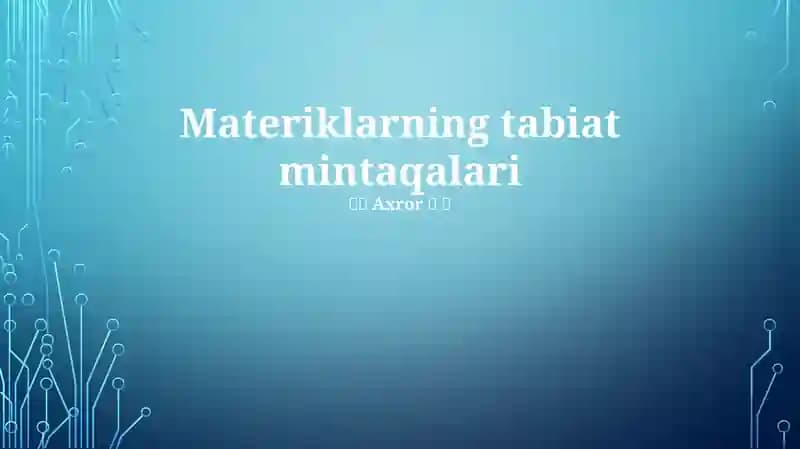 Materiklarning tabiat mintaqalari