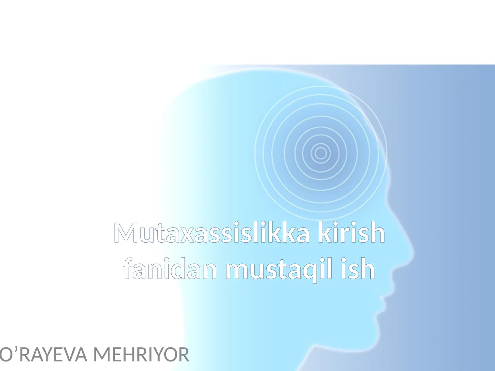 XOTIRANI KUCHAYTIRISH KO’Z OLDIGA KELTIRISH METODI