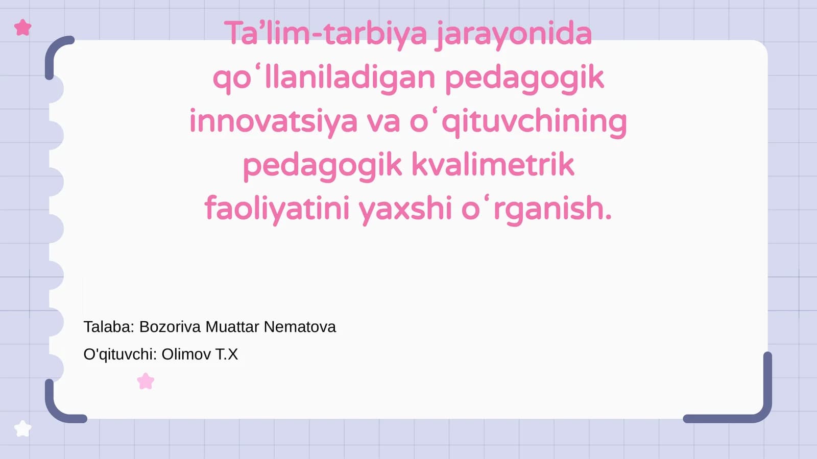 Ta’lim-tarbiya innovatsiyalari