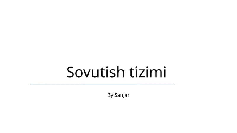 Sovutish Tizimi