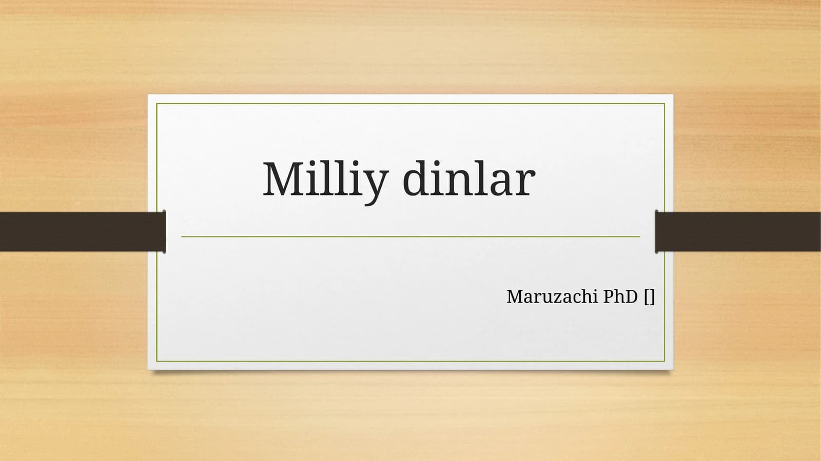 Milliy dinlar