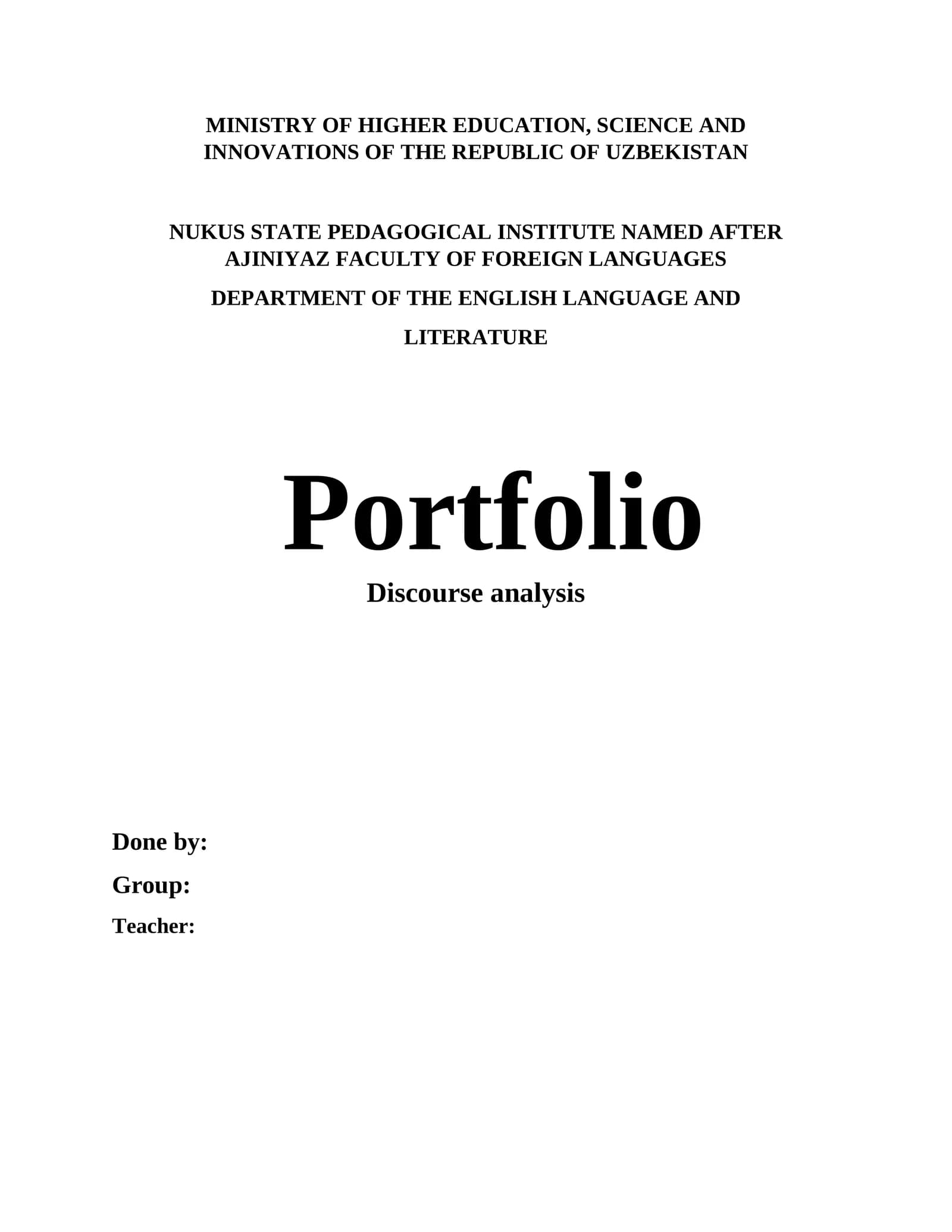 Written discourse analyse