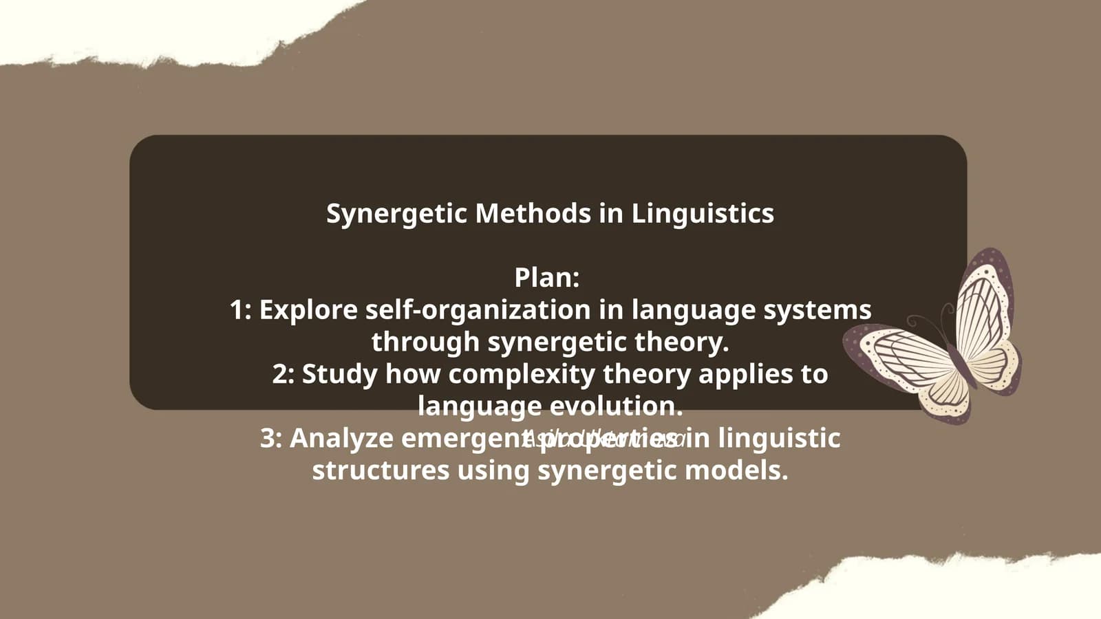 Synergetic Methods in Linguistics