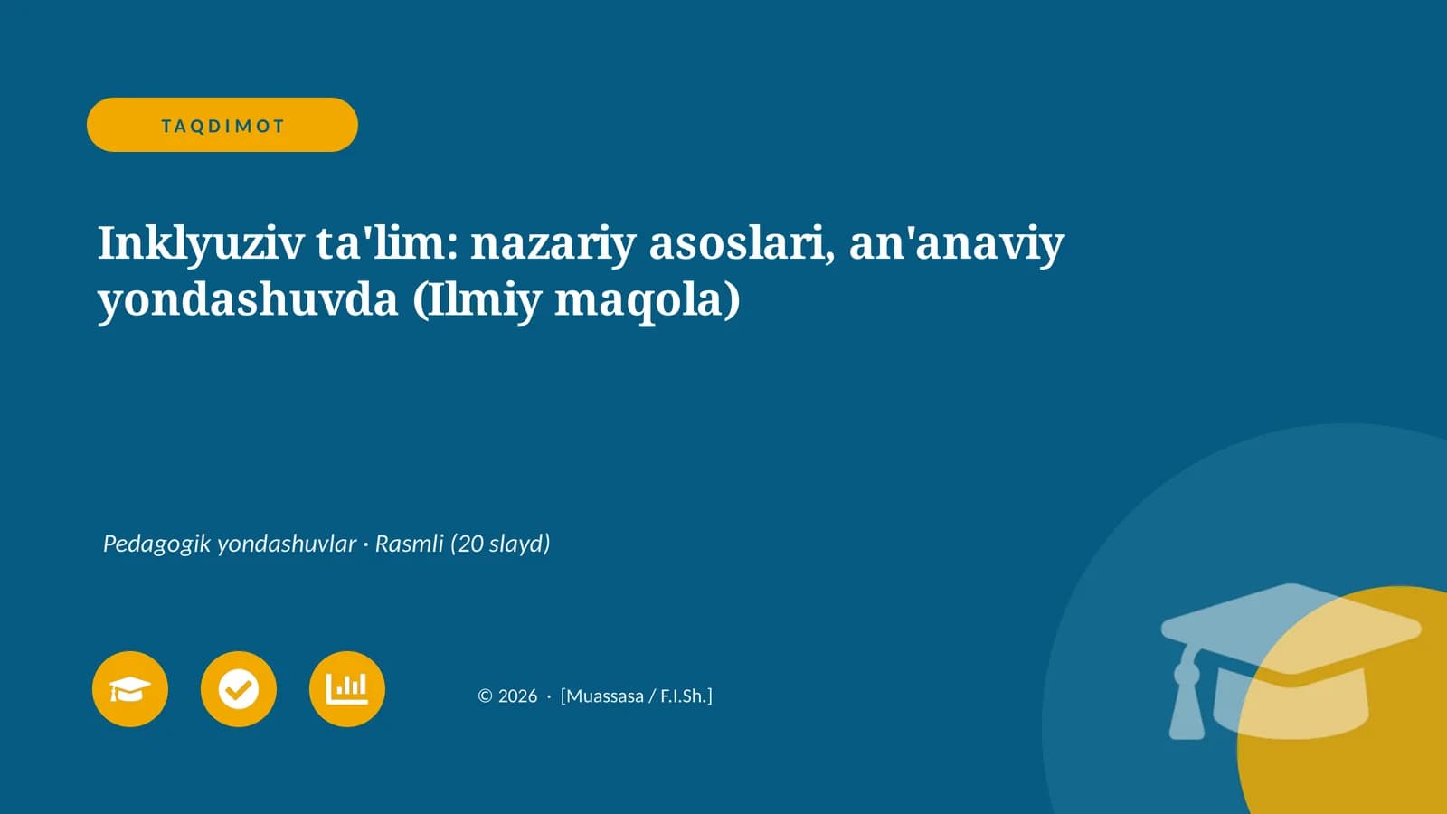 Inklyuziv ta'lim: nazariy asoslari, an'anaviy yondashuvda (Ilmiy maqola)