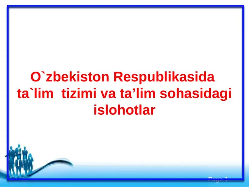 Ta'lim tizimi