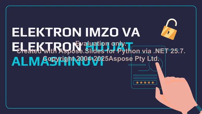 Elektron imzo va elektron hujjat almashinuvi