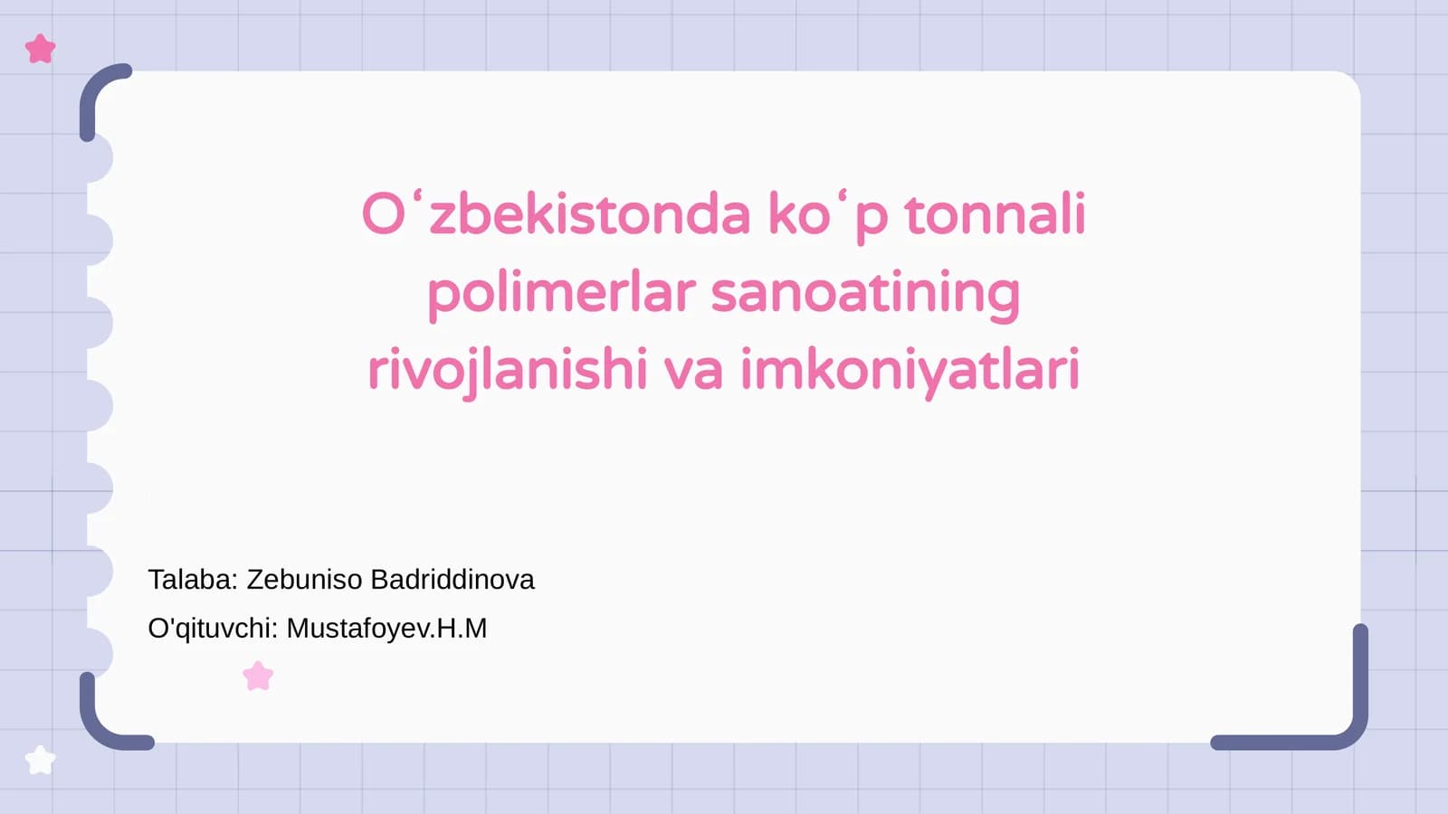 Oʻzbekistonda koʻp tonnali polimerlar sanoati