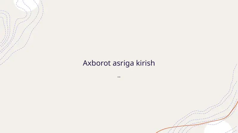 Axborot asriga kirish