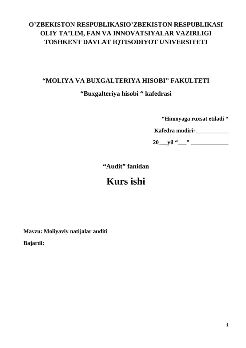 Moliyaviy natijalar auditi