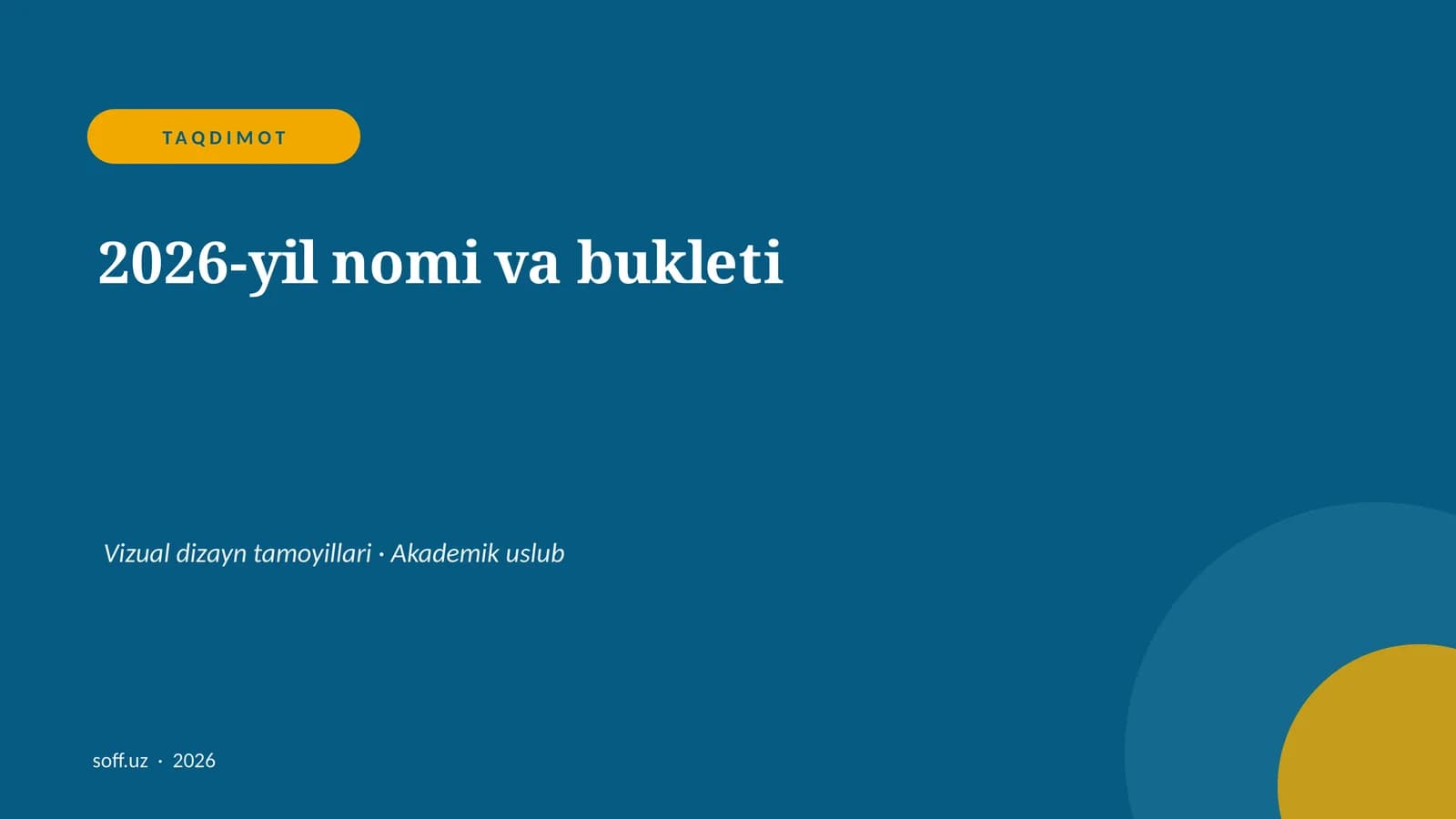 2026-yil nomi va bukleti