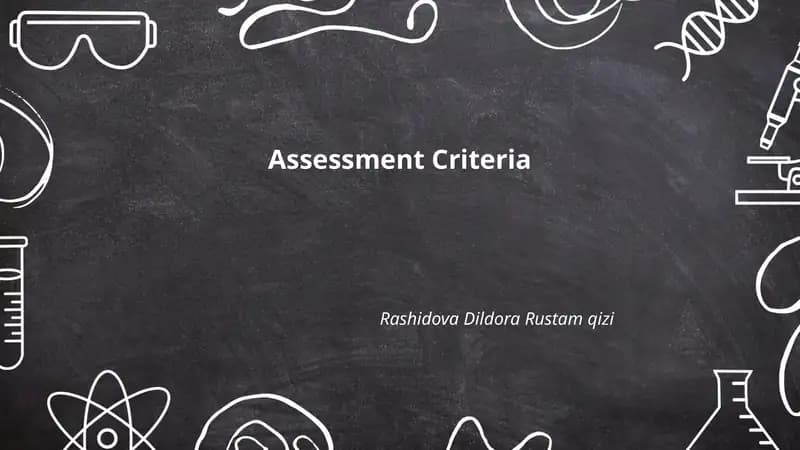 Assessment Criteria