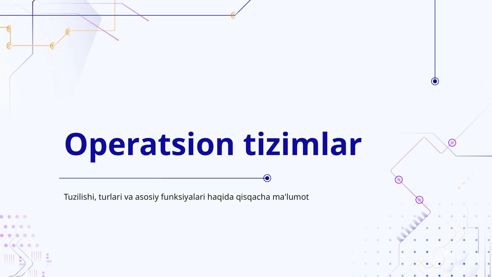 Operatsion tizimlar
