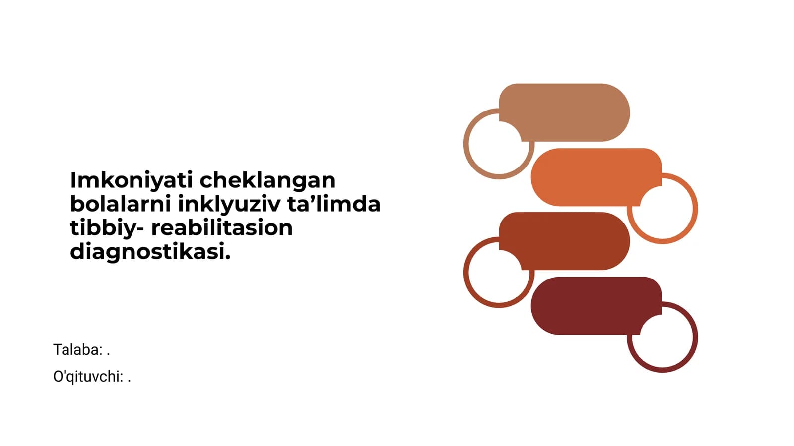 Imkoniyati cheklangan bolalarni inklyuziv ta’limda tibbiy- reabilitasion diagnostikasi