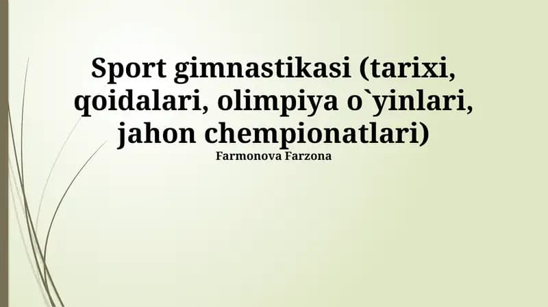 Badiiy gimnastika 19-asrda Evropada