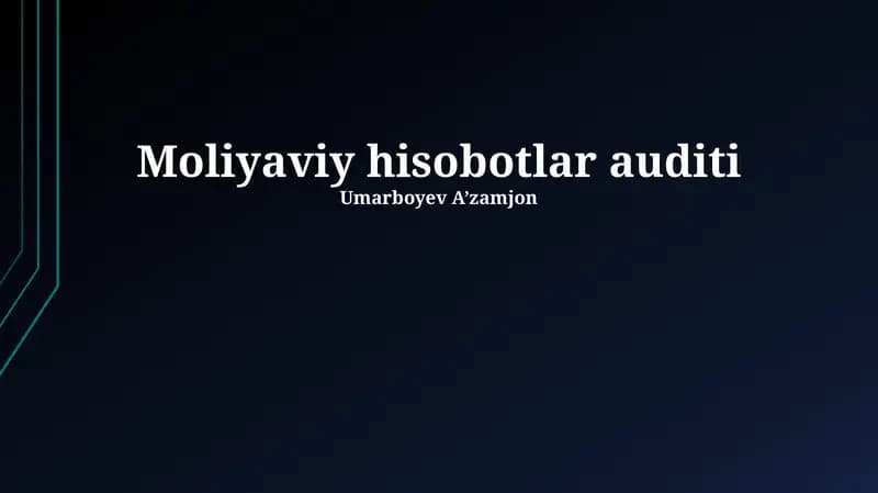 Moliyaviy hisobotlar auditi
