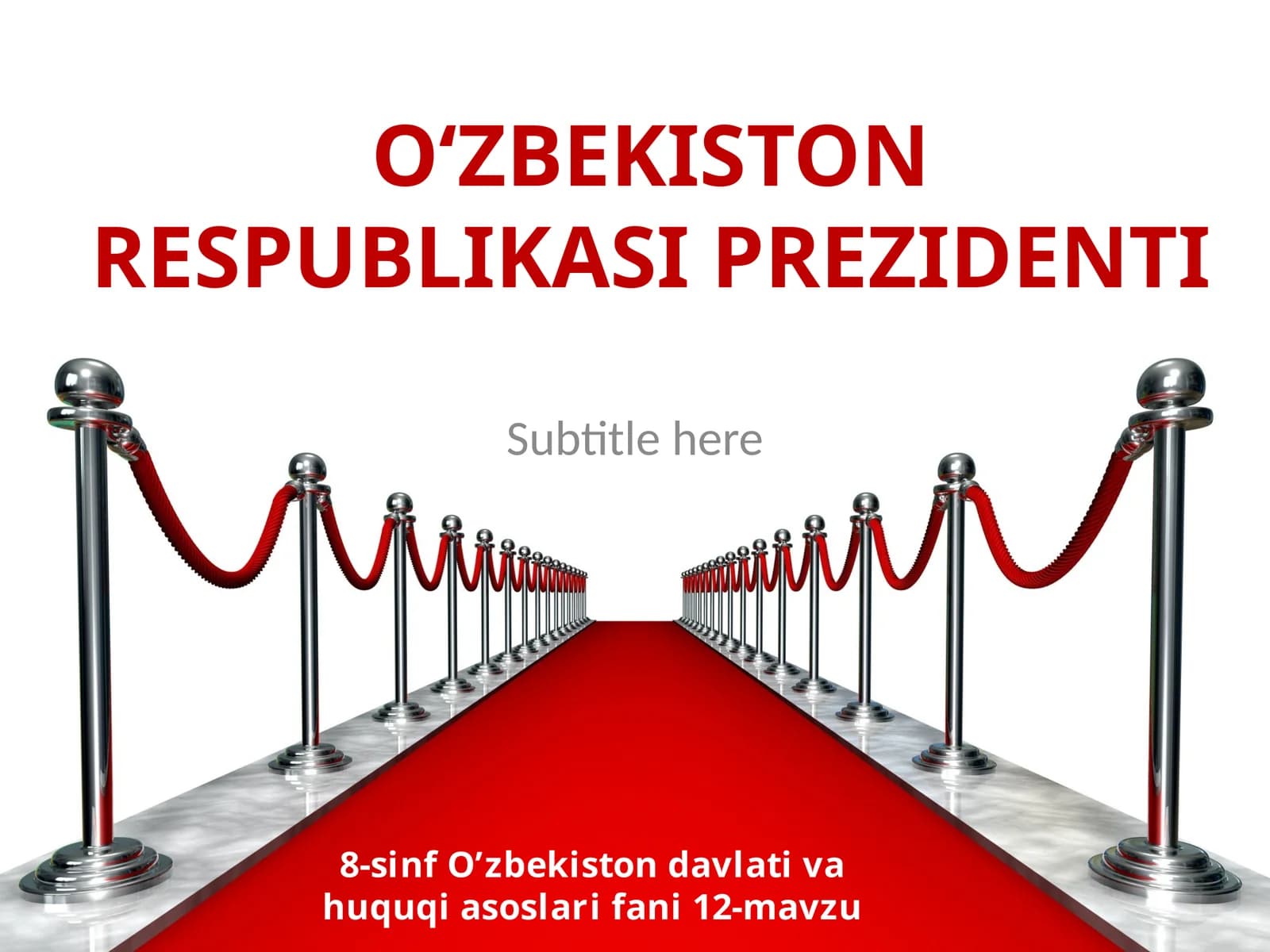 8-sinf O'zbekiston davlati va huquq asoslari fanidan 12-mavzu