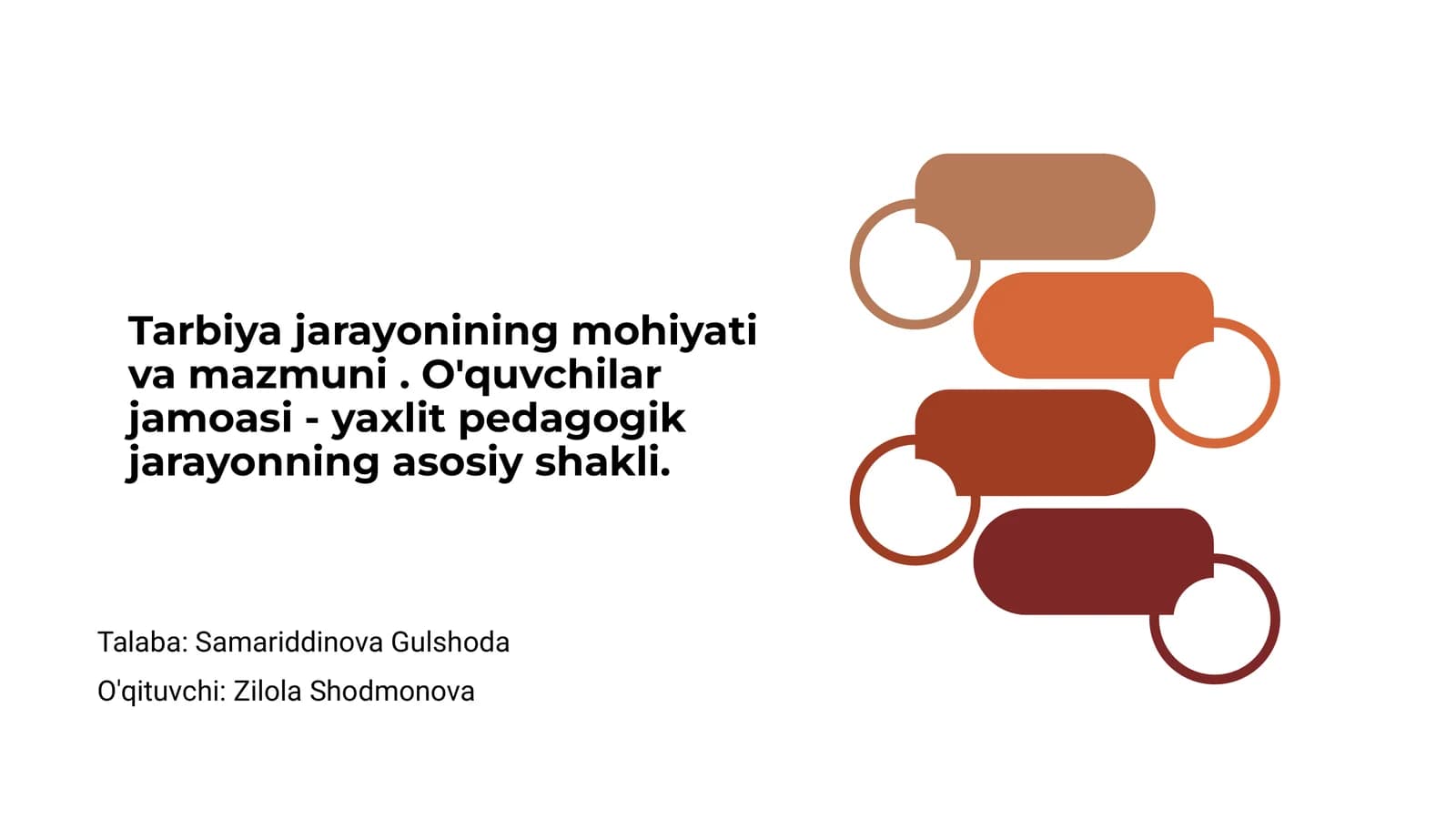 Tarbiya jarayonining mohiyati
