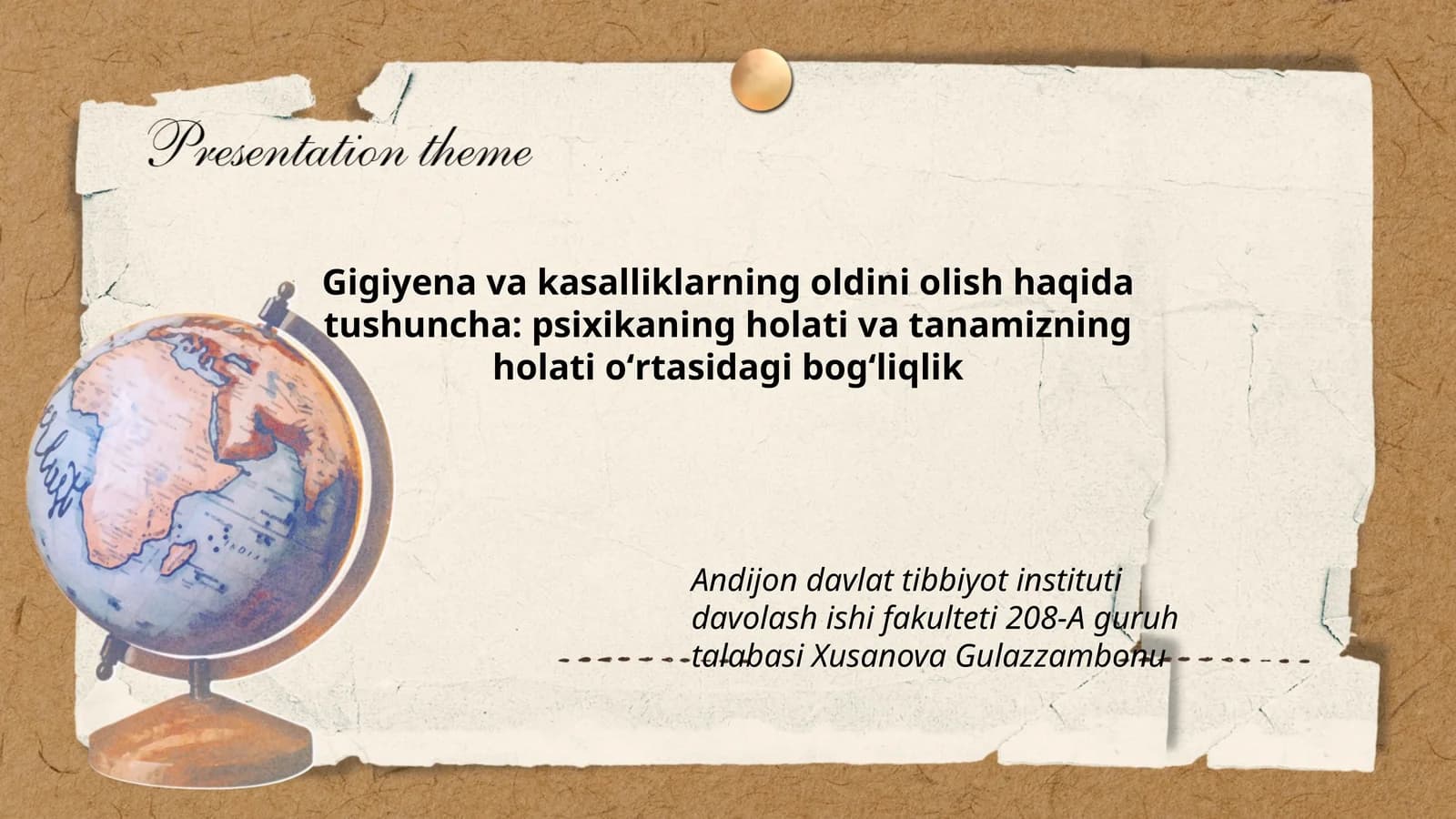 Gigiyena va kasalliklarning oldini olish haqida tushuncha