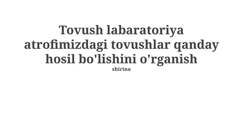 Tovush labaratoriya