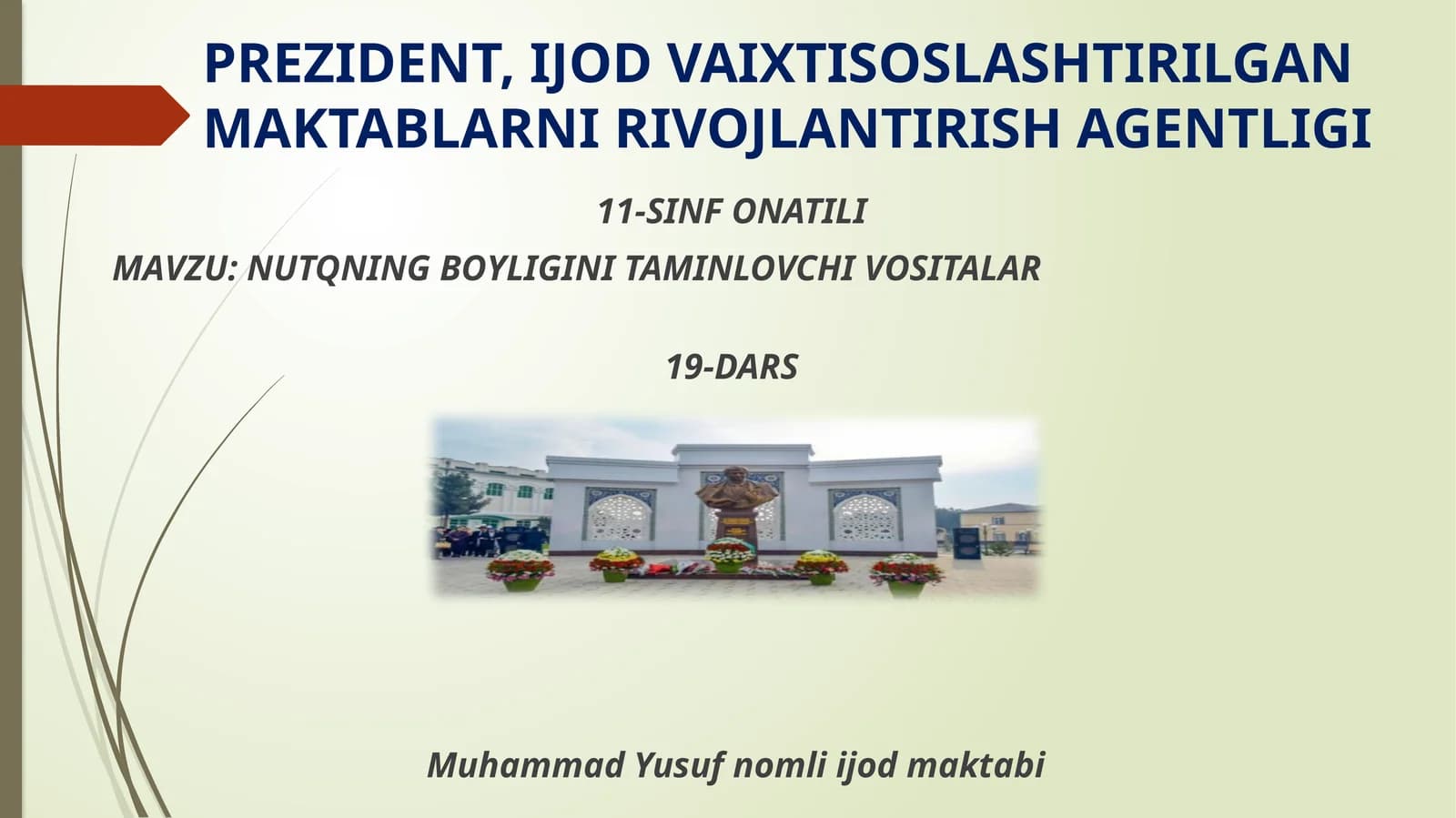 NUTQNING BOYLIGINI TAMINLOVCHI VOSITALAR