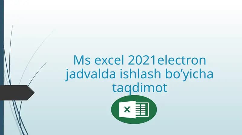 MS Excel 2021 Elektron Jadvallar