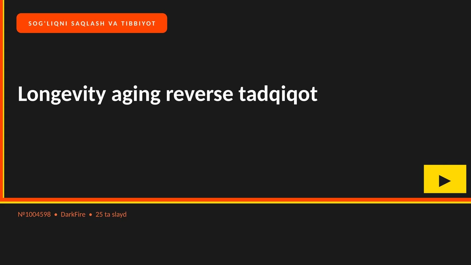 Longevity aging reverse tadqiqot