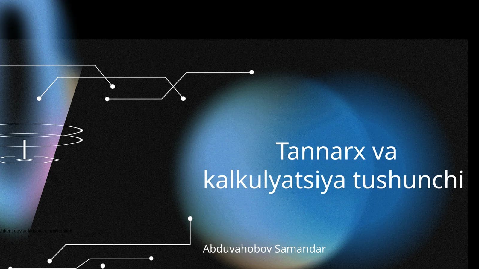 Tannarx va kalkulyatsiya tushunchi