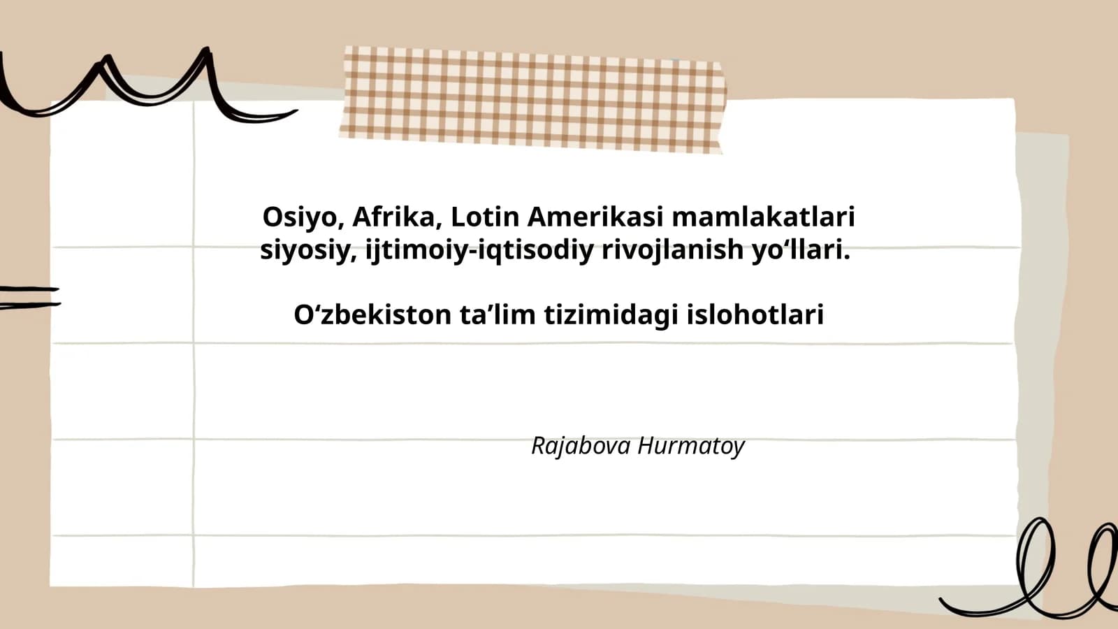 Oʻzbekiston taʼlim tizimidagi islohotlari