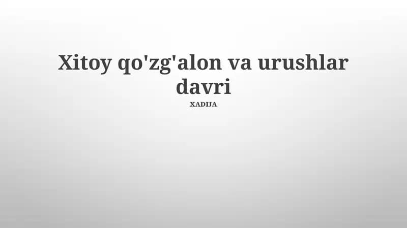 Uch shohlik davri