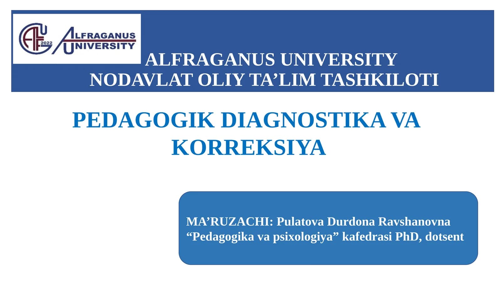 PEDAGOGIK DIAGNOSTIKA METODLARI