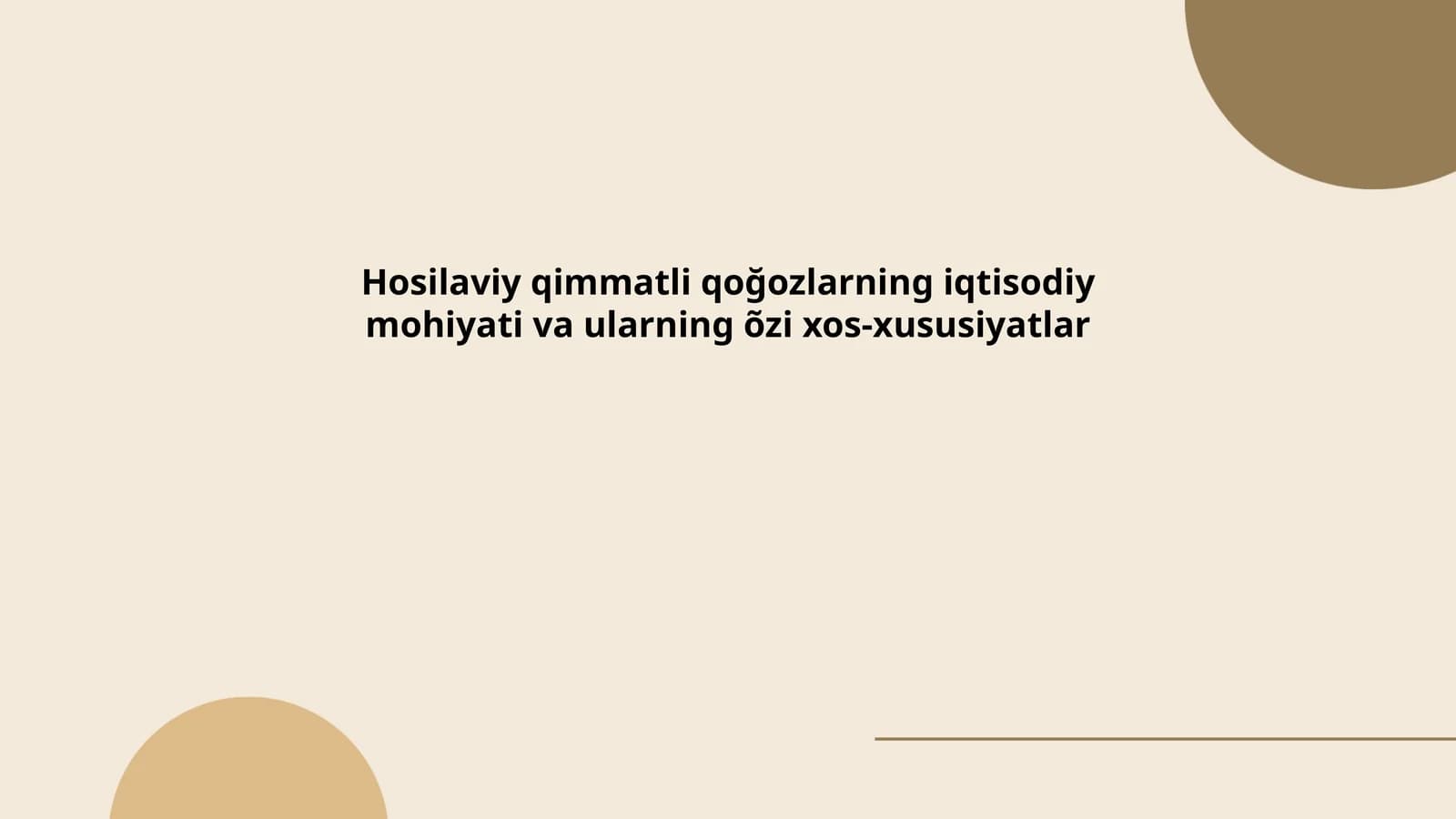 Hosilaviy qimmatli qog'ozlar