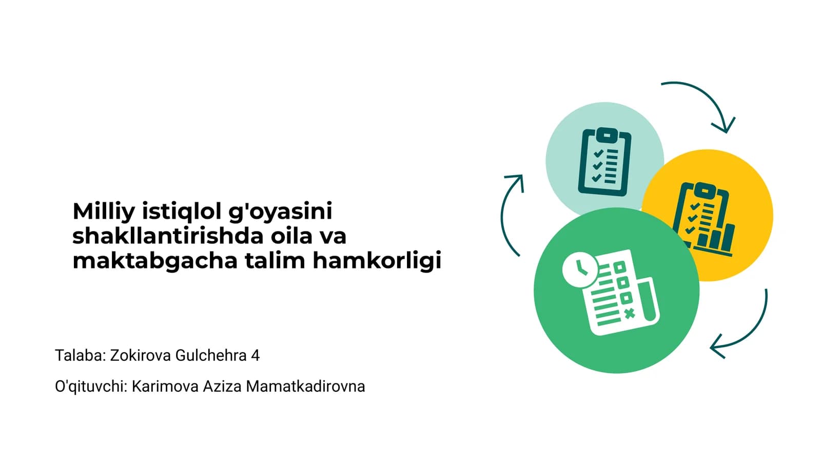 Milliy istiqlol g'oyasini shakllantirishda oila va maktabgacha talim hamkorligi