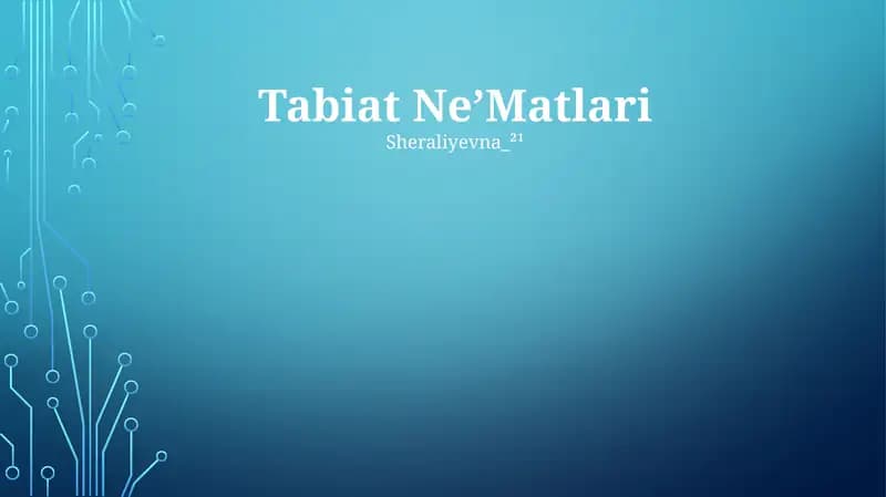 Tabiat NeʼMatlari