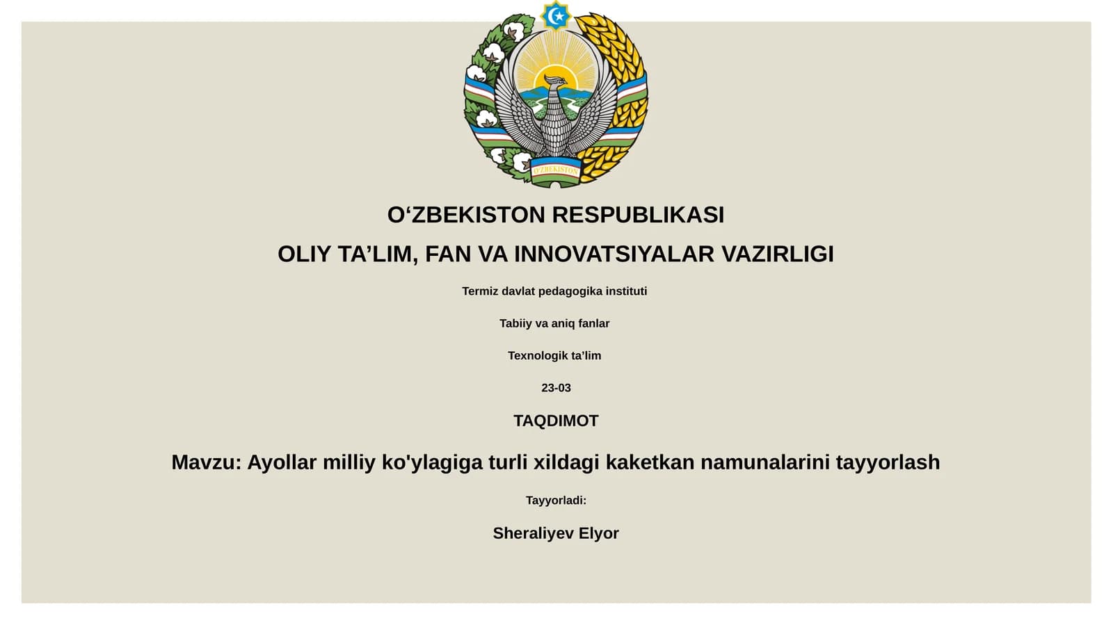 Ayollar milliy ko'ylagiga turli xildagi kaketkan namunalarini tayyorlash