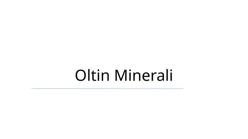 Oltin Minerali