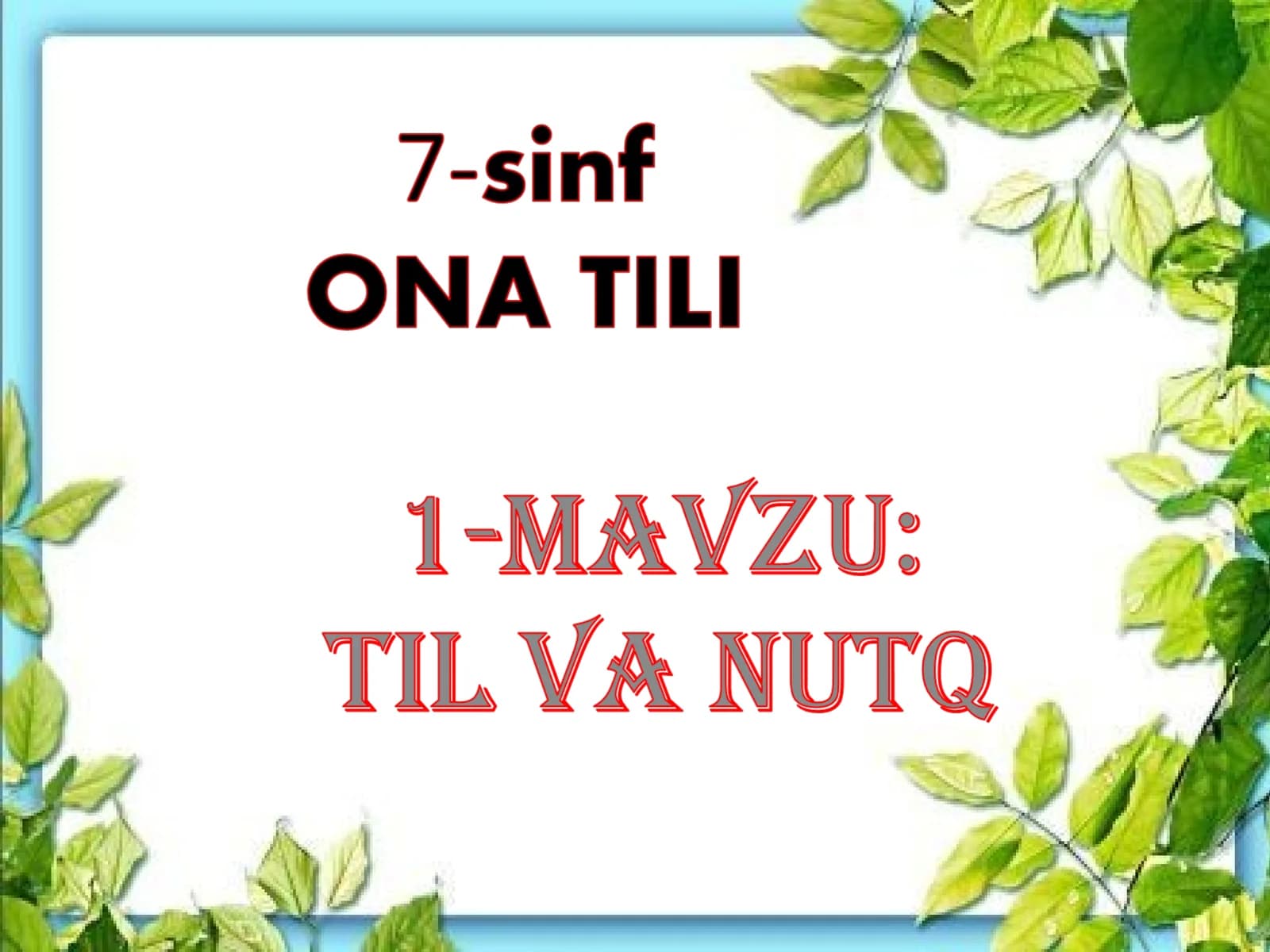 TIL VA NUTQ