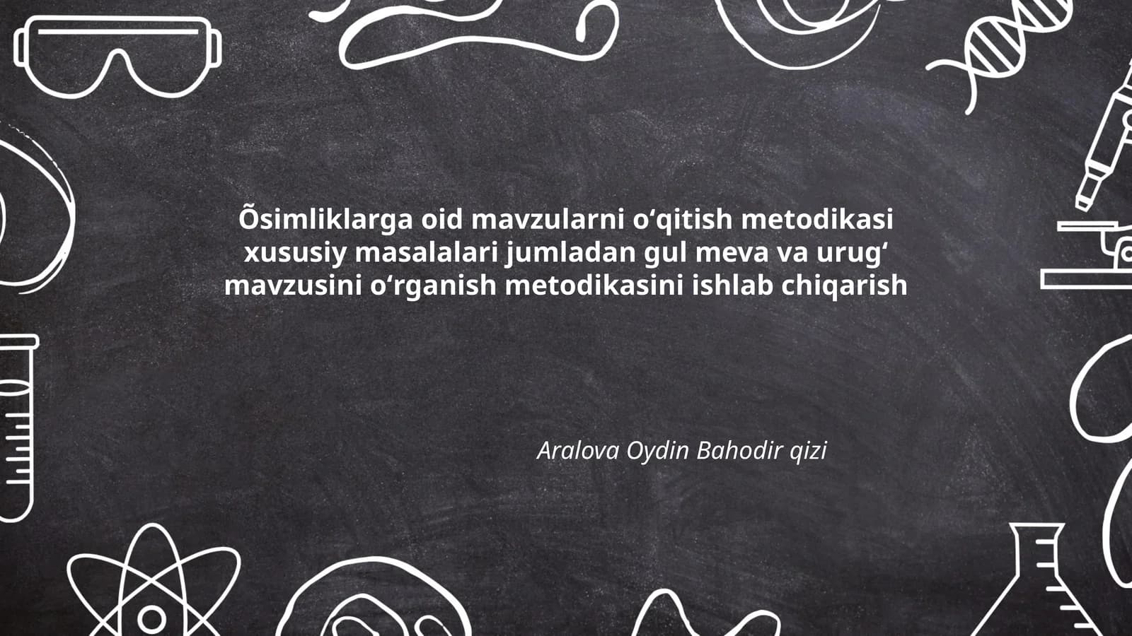 Gul meva va urugʻ mavzusini oʻrganish metodikasi