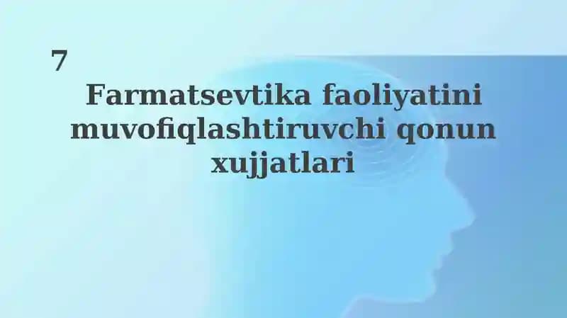 Dori vositalari va farmatsevtika faoliyati to'g'risida Qonun