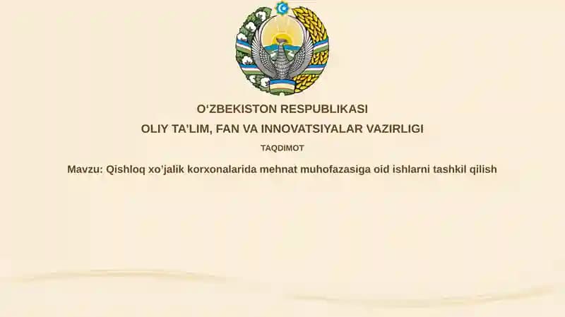 Mehnat muhofazasining tashkiliy asoslari va vazifalari