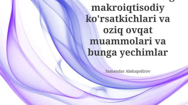 Ruvandada oziq-ovqat xavfsizligi muammosini hal qilish