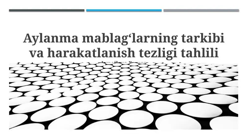 Ishchi kapitalning tarkibi va harakatlanish tezligi tahlili