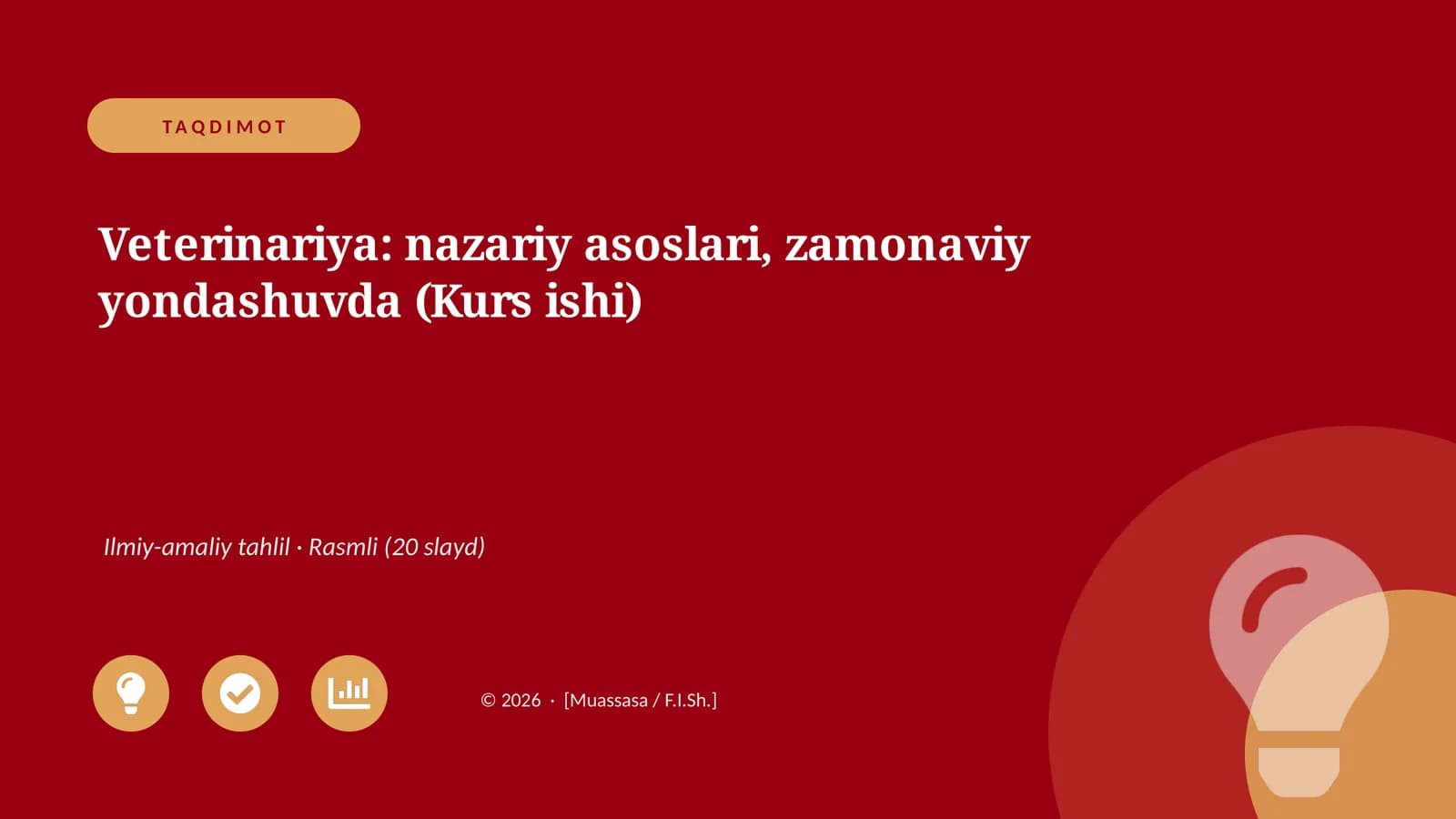 Veterinariya: nazariy asoslari, zamonaviy yondashuvda